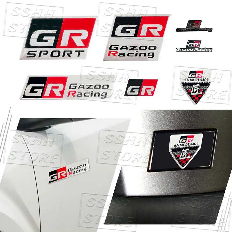 Металлический значок-логотип GR Sport для Toyota Corolla, C-HR, Camry, Prado, Prius, Highlander, FJ Cruiser, Yaris, RAV4, наклейки на руль, стайлинг Аксессуары для салона