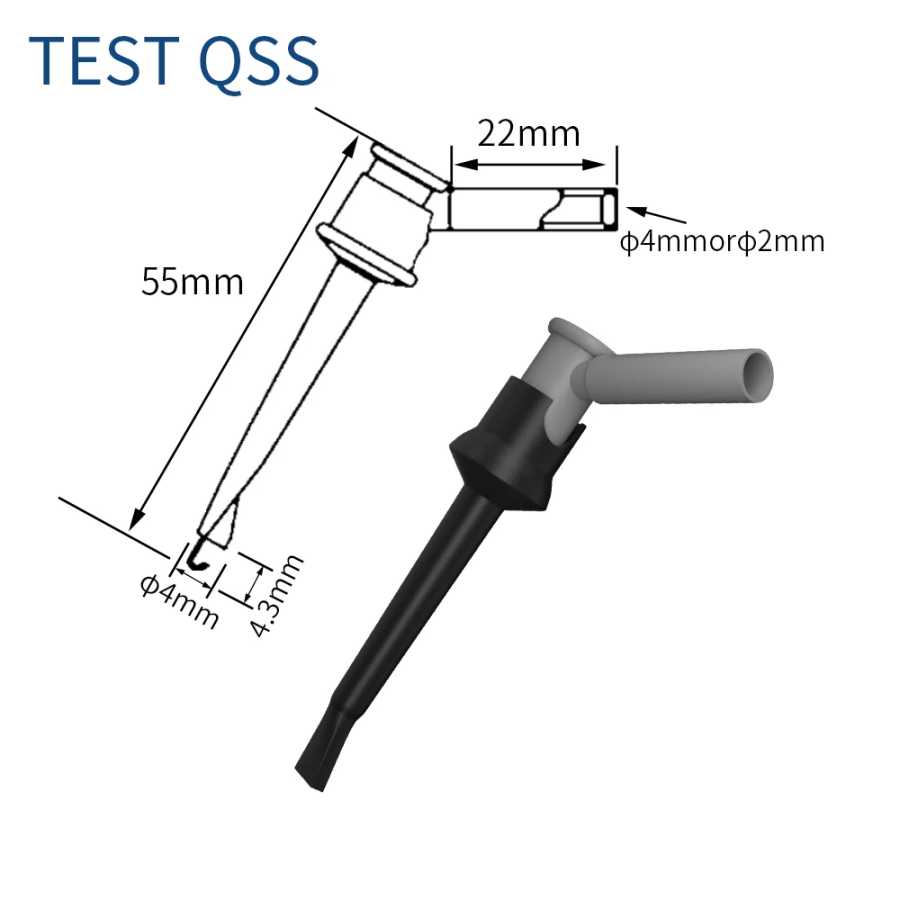 Фотография №1 товара QSS 2 шт. зажимы для тестовых крючков с внутренней пружиной