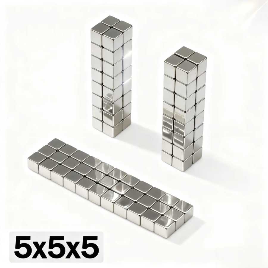Фотография №3 товара 5x5x5 мм супер сильный магнит N35 блок магнитный неодимовый магнит