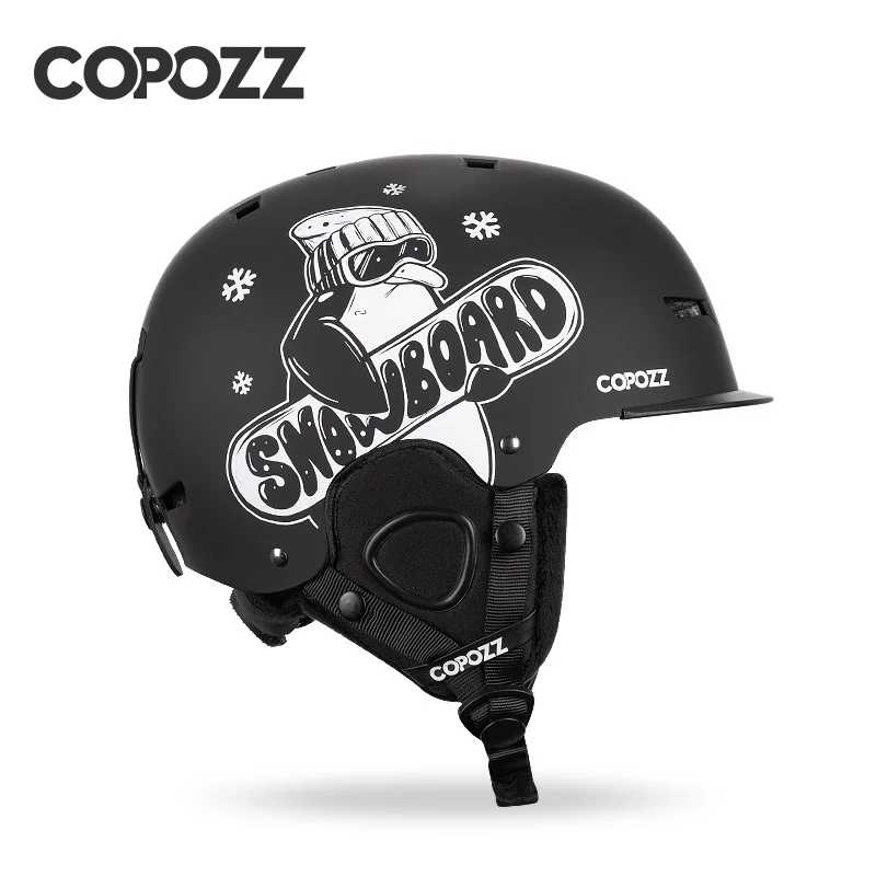 COPOZZ новый унисекс лыжный шлем сертификат полузакрытый противоударный лыжный шлем для взрослых и детей снежный защитный шлем для сноуборда Лыжи и сноубординг