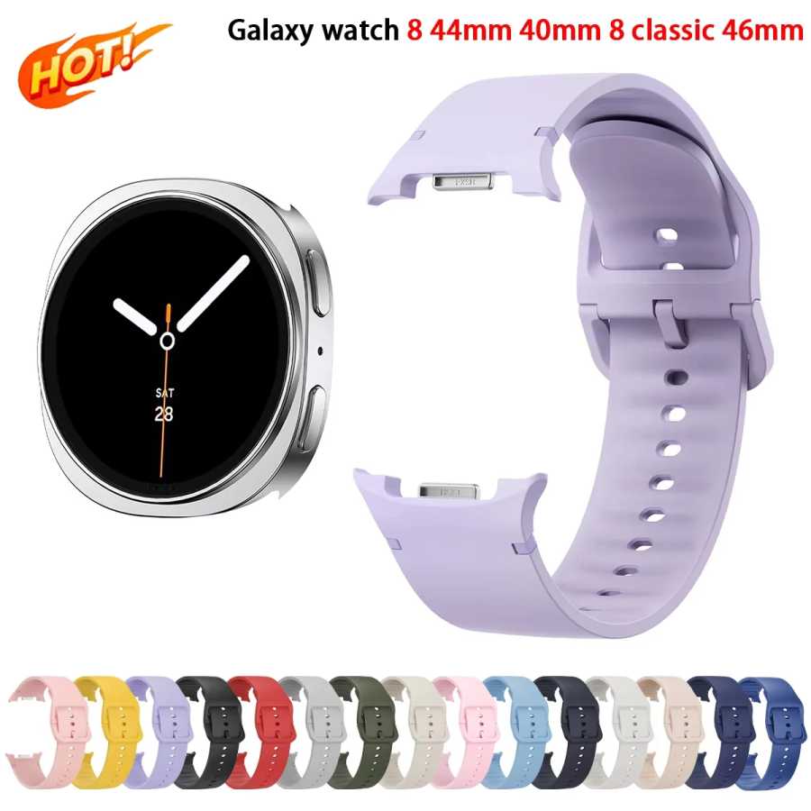 Спортивный ремешок 1:1 для Samsung Galaxy watch 8, 44 мм, 40 мм, 8, классический 46 мм, сменный ремень на запястье, браслет Correa Galaxy watch 8, ремешки 