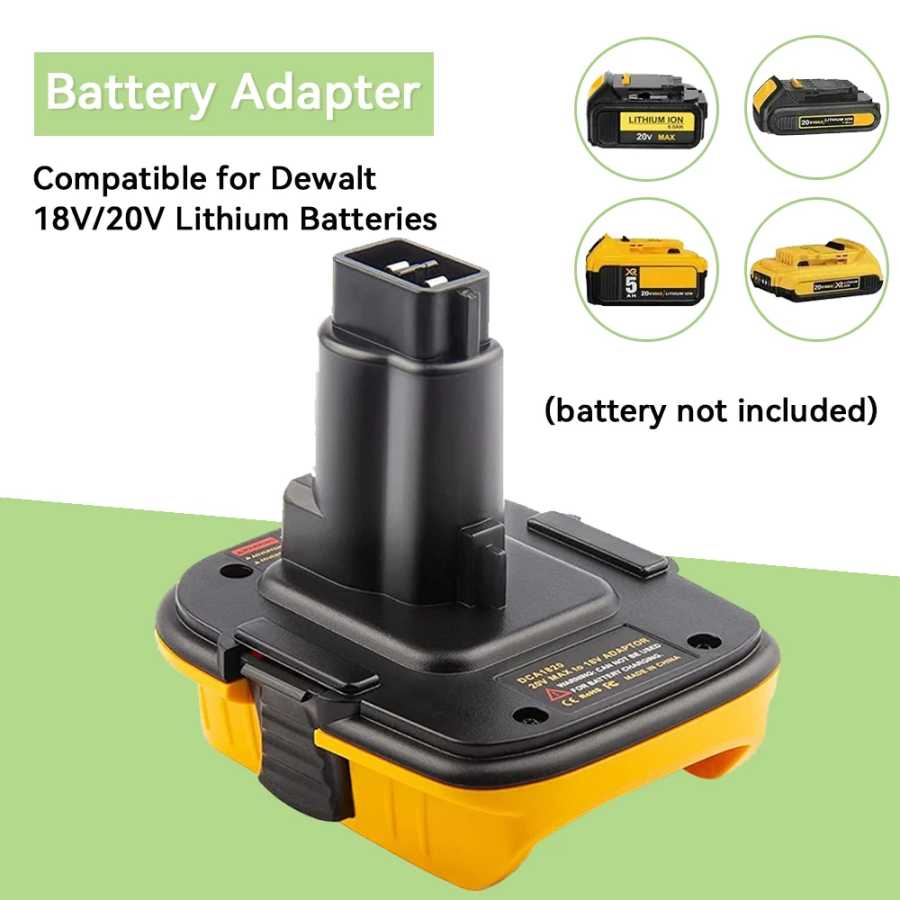 Адаптер аккумулятора 20 В DCA1820 для инструментов Dewalt 18 В, литиевая батарея Dewalt 20 В для DC9096 DE9098 DE9096 с USB Детали для электроинструментов