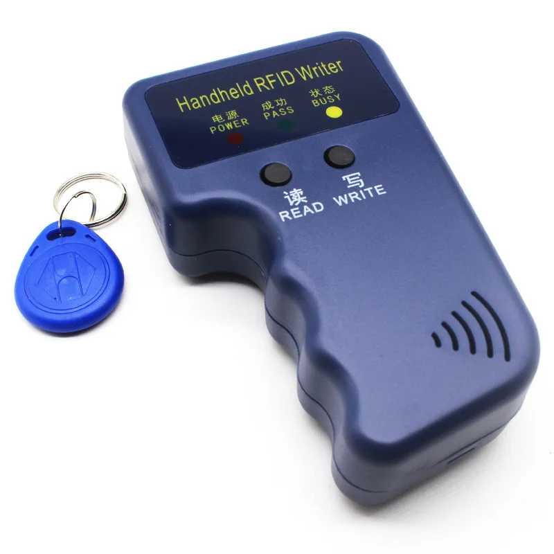 Ручной 125 кГц EM4100 TK4100 RFID копировальный аппарат, Дубликатор, программатор, считыватель + 5 шт. EM4305 T5577, перезаписываемые идентификационные брелоки, бирки Доступ к автоматизации здания