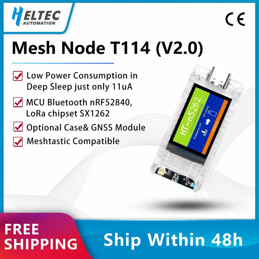 Фотография №2 товара Модуль Meshtastic Heltec Mesh Node T114 V2 GPS NRF52840 SX1262