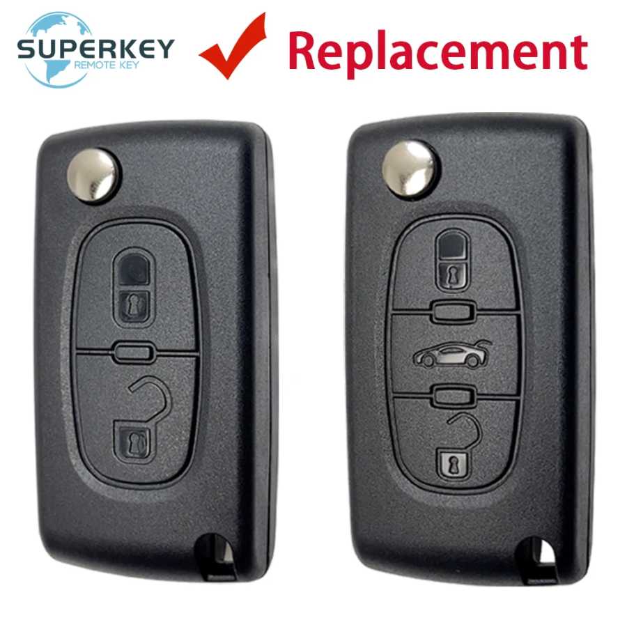 Для Peugeot 207 307 308 407 607 807 для Citroen C2 C3 C4 C5 C6 Xsara Berlingo флип-чехол для дистанционного ключа автомобиля HU83 VA2 Стартеры