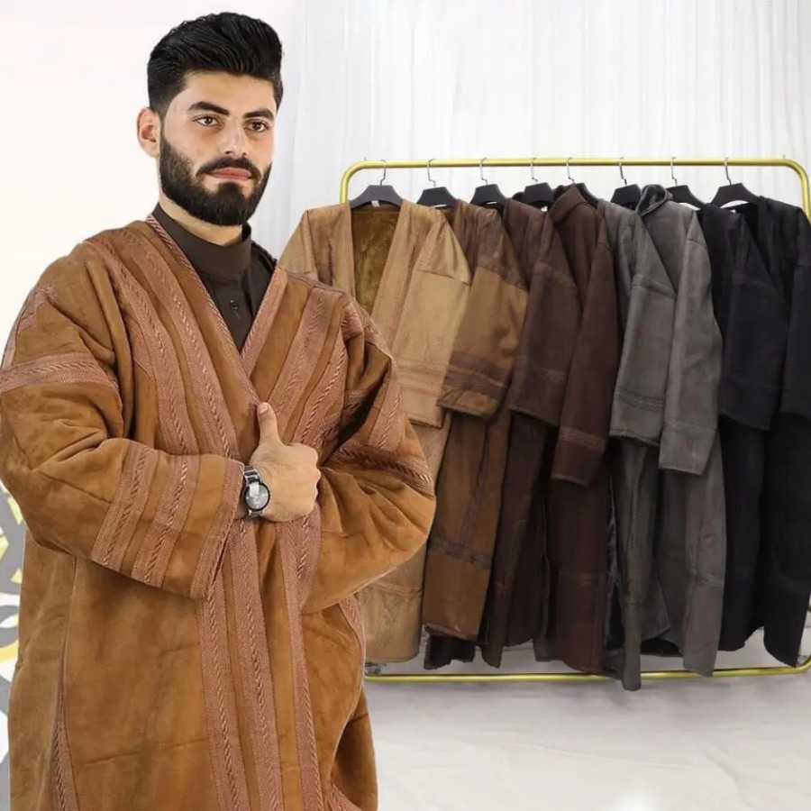 Фотография №1 товара 2025 скромный мужской мусульманский Тобе, свободный Dishdasha Jubba, арабский традиционный