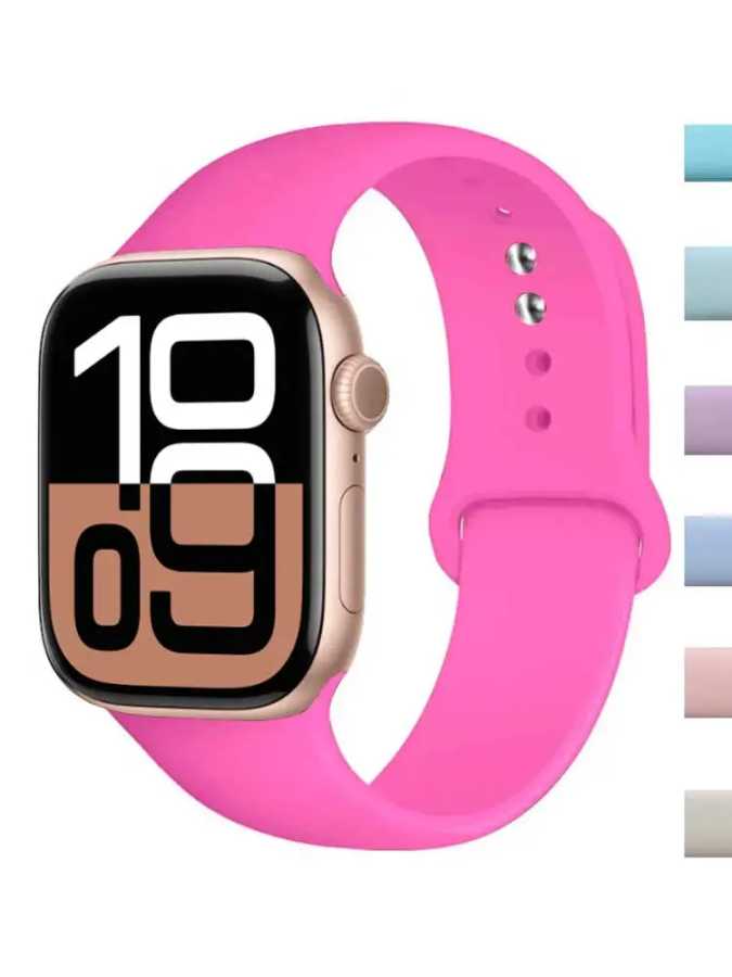 Спортивный силиконовый браслет для Apple Watch Ultra 2 Band 49 мм, 40 мм, 44 мм, 38 мм, мягкий резиновый браслет iWatch series 9 8 7 6 SE 5 41 мм, 45 мм, ремешок Аксессуары для часов