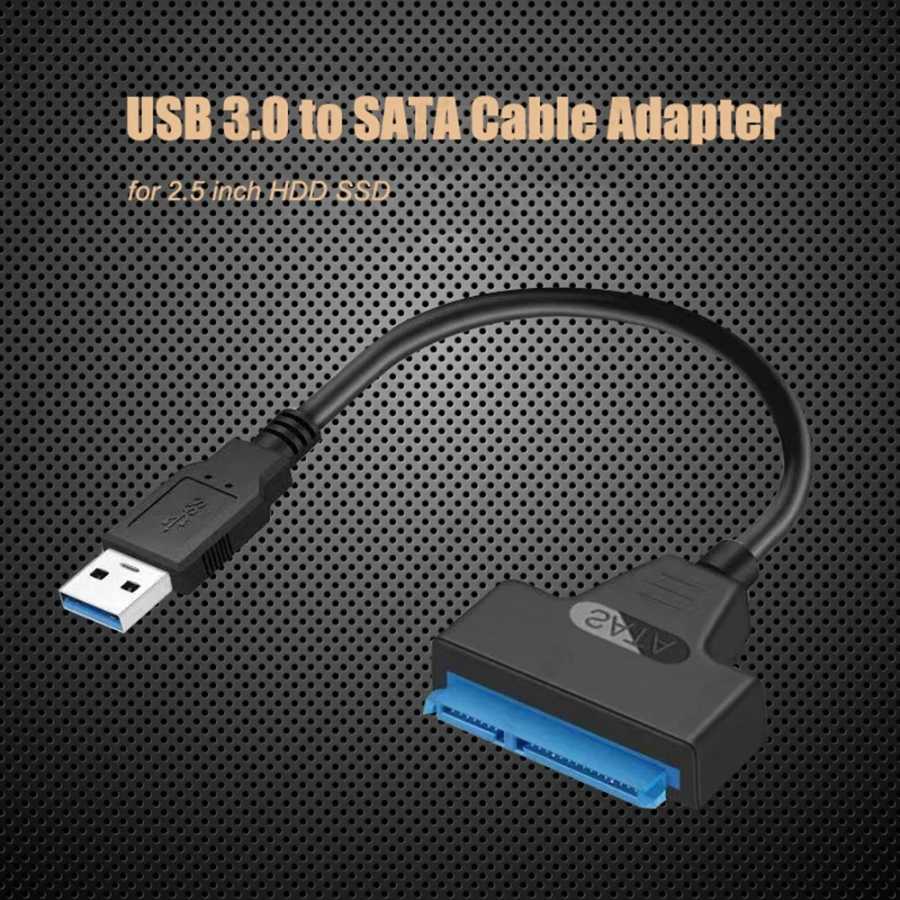 Фотография №1 товара Адаптер кабеля USB 3.0 SATA-USB на 6 Гбит/с поддерживает 2,5-дюймовый