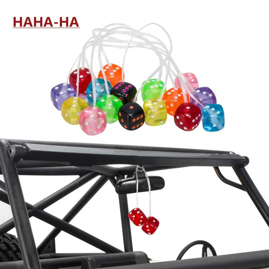 Пластиковые весы Fuzzy Dice, разноцветные подвесные аксессуары для 1/10 RC Rock Crawler TRX4 TRX6 SCX10 III CJ-7 90046 Wraith Upgrade Радиоуправляемые игрушки