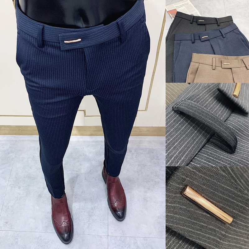 Фотография №2 товара Мужской костюм, брюки, платье, Pantalone Hombre, стрейч, тонкие официальные брюки,
