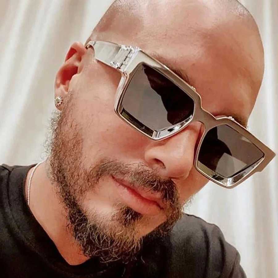 Солнцезащитные очки Ruiao Retro Black Millionaire Shades Luxury 2026 для мужчин, дизайнерские, известного бренда, квадратные, унисекс. Очки и аксессуары