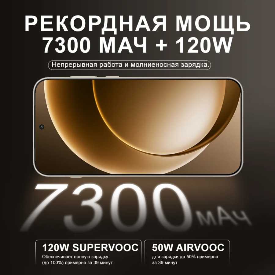 RU Express Смартфон OnePlus 15 (китайская версия) с поддержкой 5G, разблокированный, экран 6.78'' с частотой обновления 165 Гц, камера 50 МП, аккумулятор 7300 мАч Мобильные телефоны
