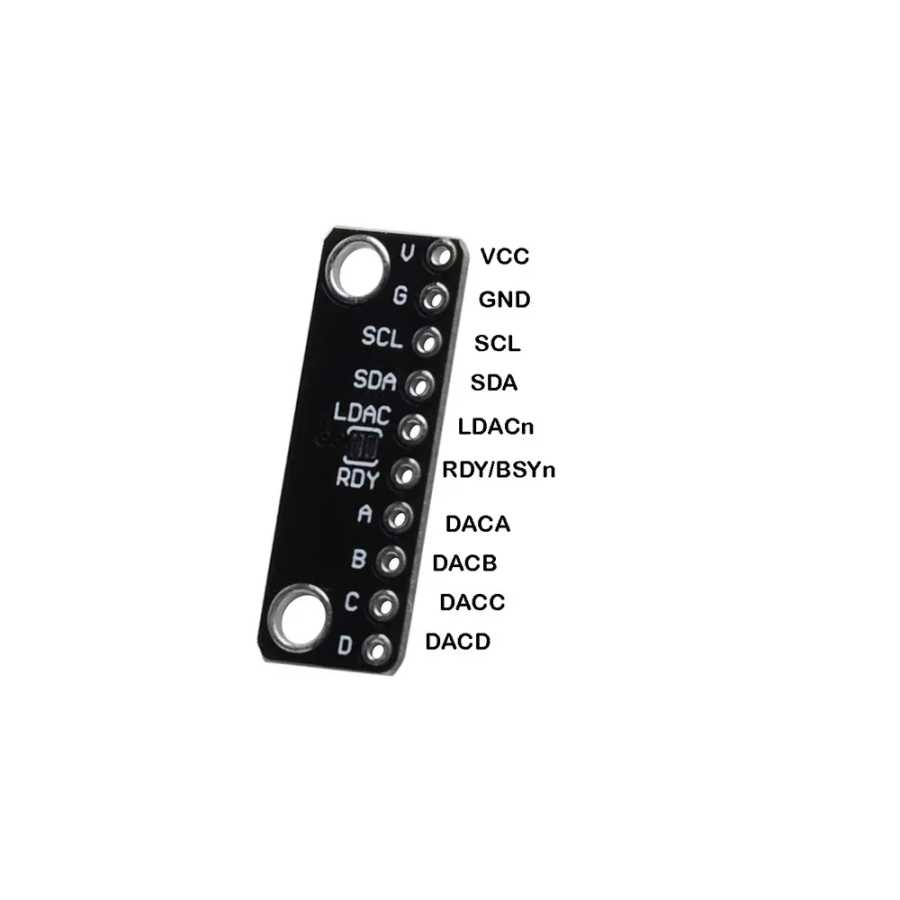 Фотография №4 товара MCP4728 12-битный четырехбитный цифро-аналоговый преобразователь Интерфейс I2C Низкая мощность GY-MCP4728