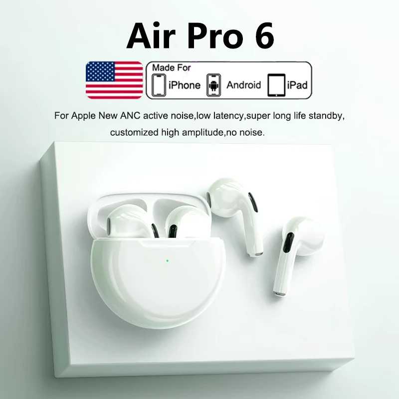 Для Apple Original AIRP0DS-PR0 Беспроводные наушники Bluetooth-вкладыши Наушники-вкладыши Спортивная гарнитура с шумоподавлением для наушников Xiaomi iPhone Портативное аудио и видео