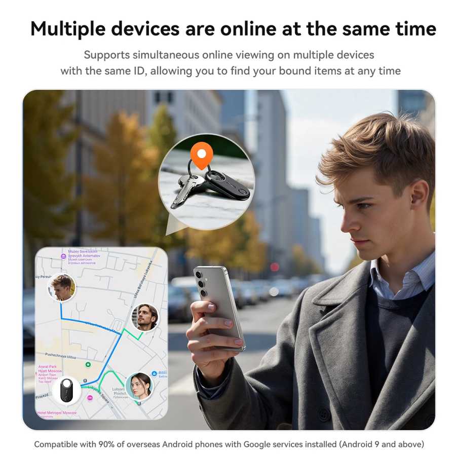 Фотография №5 товара E98A GPS-трекер Bluetooth Smart Tag Android Google Find My Device