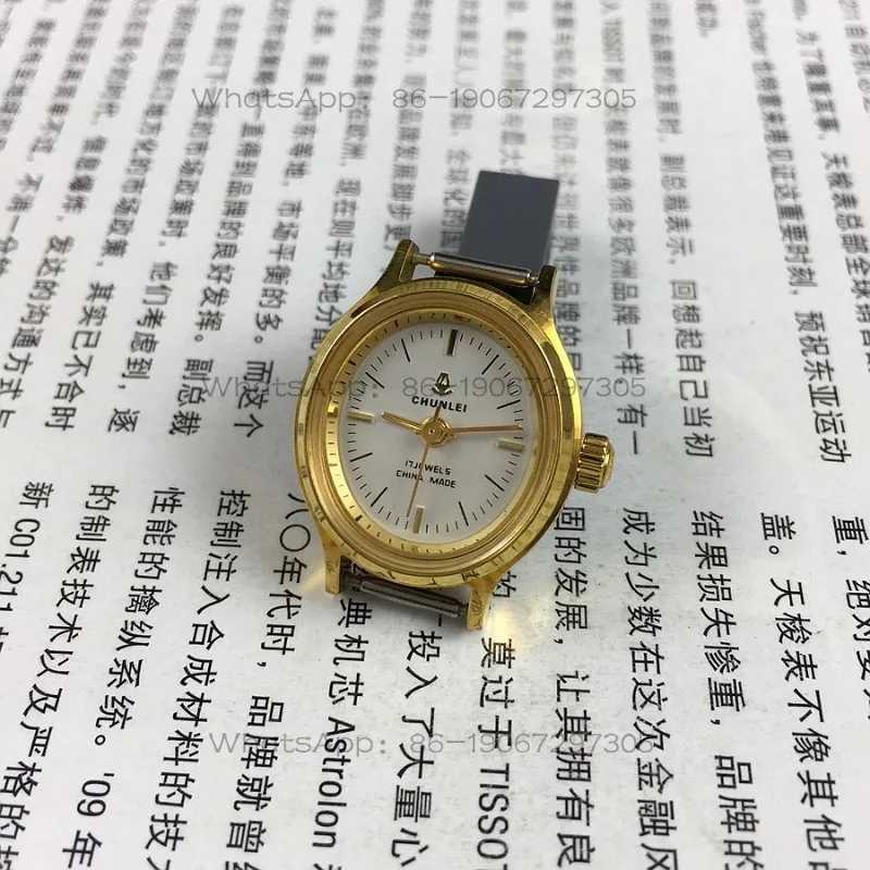 Доставка в течение 24 часов. Женские механические часы марки Shanghai Chunlei с овальным желтым корпусом и белым циферблатом, диаметр 22 мм. Часы по индивидуальному заказу