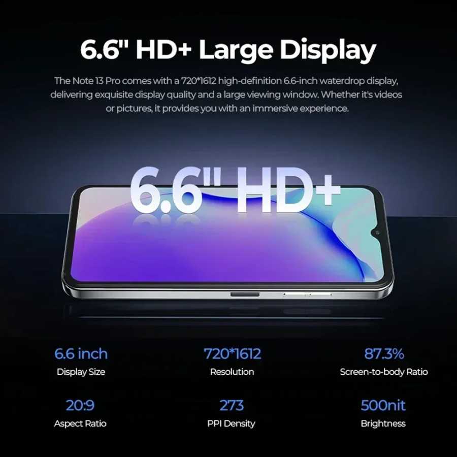 Фотография №1 товара HOTWAV Note 13 Pro 6,6-дюймовый смартфон HD + 90 Гц