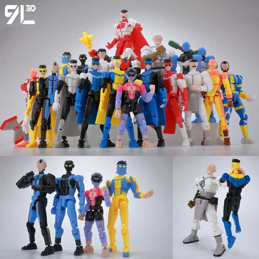 9L3D Superhero Team Invincible Boy Heroes Фигурка Lucky13 Манекен13 Разноцветные T13 Многошарнирные Коллекционные Игрушки Titan13 Игровые фигурки и трансформеры