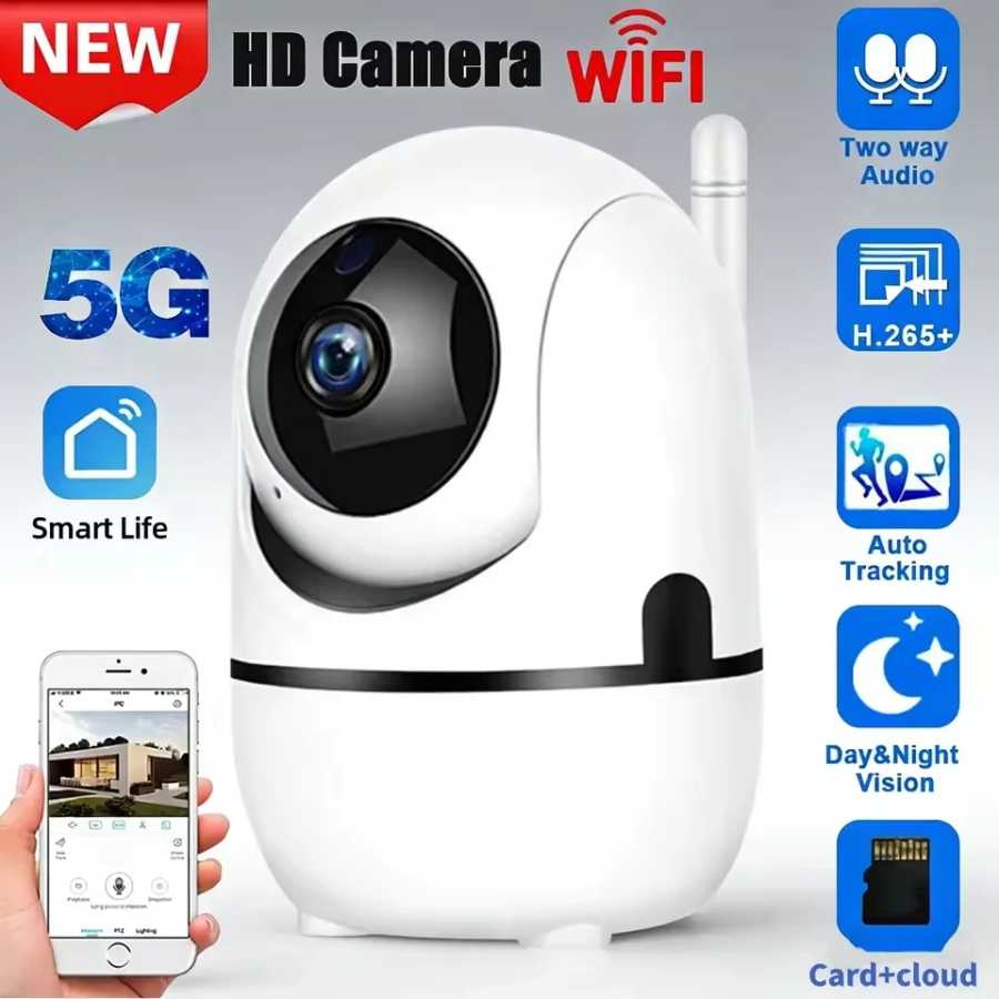 Новая мини-камера для умного дома с автослежением, Wi-Fi IP-камера 1080P с ночным видением, беспроводная сетевая камера видеонаблюдения для безопасности детей Детали для мобильных телефонов