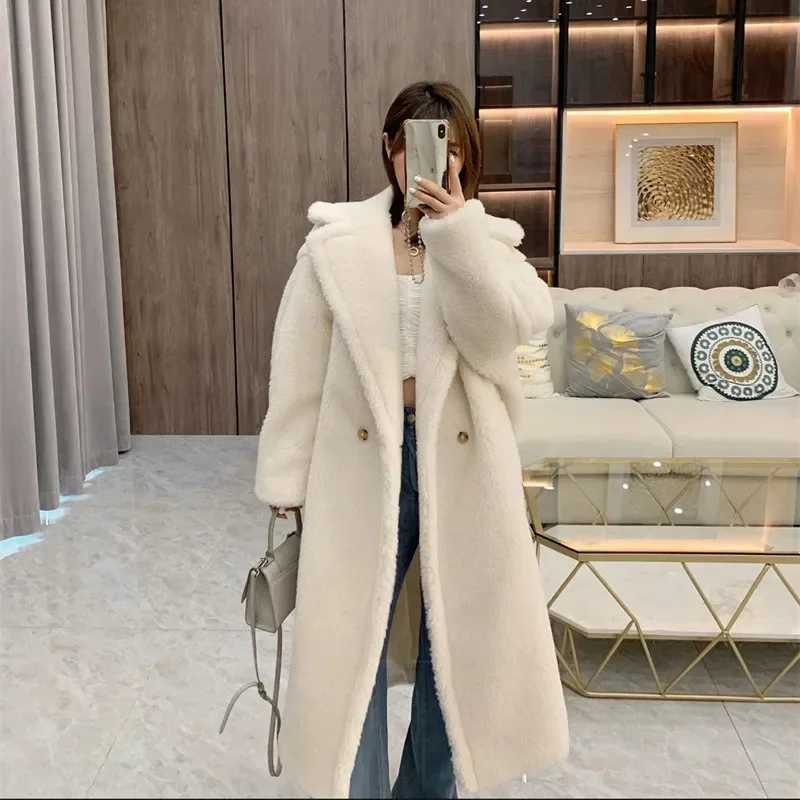 Max Teddy Coat 62% Альпака 26% шерсть 12% шелковое пальто зимнее утепленное женское пальто Одежда из натурального меха