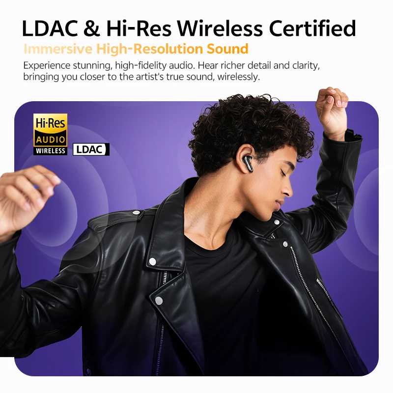 Фотография №2 товара Беспроводные наушники QCY HT18 MeloBuds N70 Bluetooth 6.0 Hi-Res LDAC