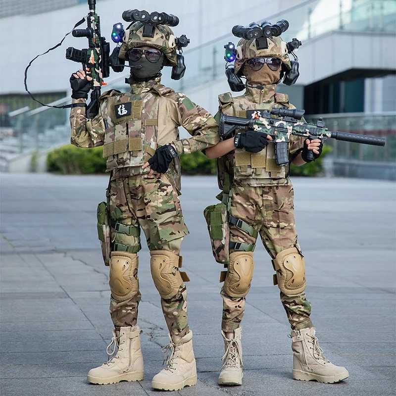 Фотография №1 товара Детская военная тактическая камуфляжная рубашка G3, комплект униформы, солдатские костюмы