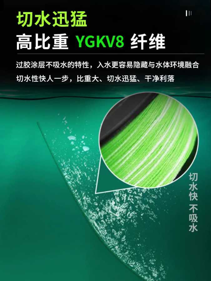 Фотография №4 товара Импортированная 12-плетеная линия YGKV8, подлинная приманка Pe Line, специальная основная