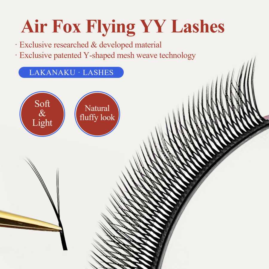 Фотография №2 товара LAKANAKU Fox Eyes YY Shape Наращивание ресниц 0,07 мм YY
