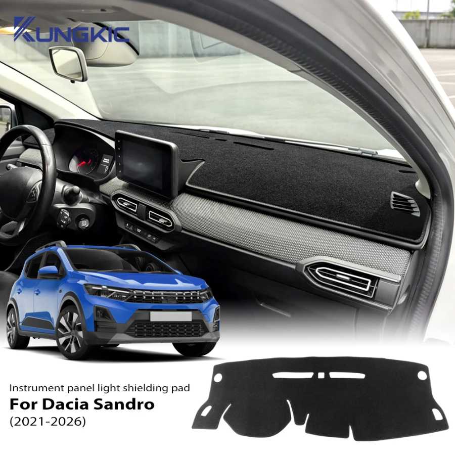 Для Dacia Sandero 3/Sandero Stepway III 2021-2026, Dacia Jogger: Летний коврик на приборную панель, предотвращающий бликование Аксессуары для салона