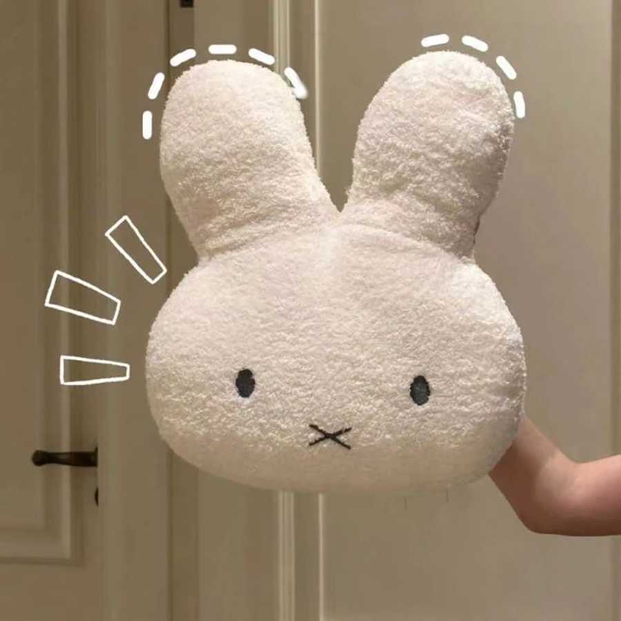 Фотография №2 товара Kawaii Miffy милая плюшевая подушка с мультяшным кроликом из хлопка,