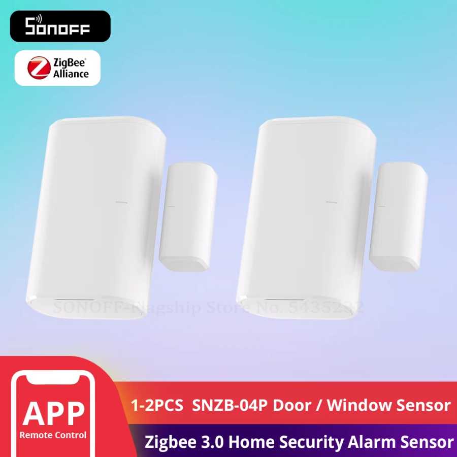 1/2 шт. SONOFF SNZB-04P Zigbee датчик двери, окна, датчик домашней охранной сигнализации, локальная умная сцена, работает с Alexa Google Home ZHA Умная электроника