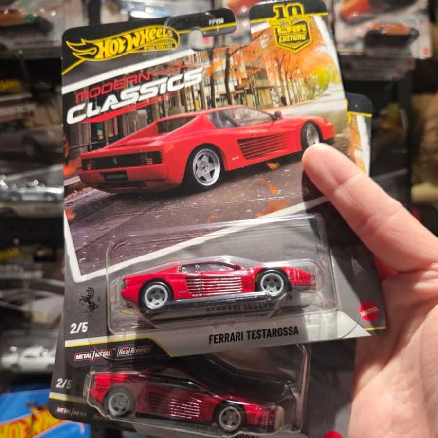 Коллекционная модель автомобиля Hot Wheels Premium FPY86-S Modern Classics 2026 года, масштаб 1:64: Toyota, Ferrari Testarossa, Porsche 993 GT2, Mazda (литые коллекционные модели) Играйте в транспортные средства и модели