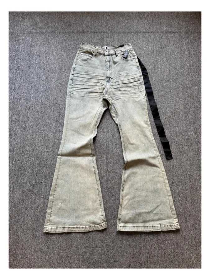Новые джинсы Rick Washed Blue с карманами на молнии, облегающие, из хлопкового денима, комфортные повседневные джинсы, размеры S, M, L, XL # B4 Деним (новый)