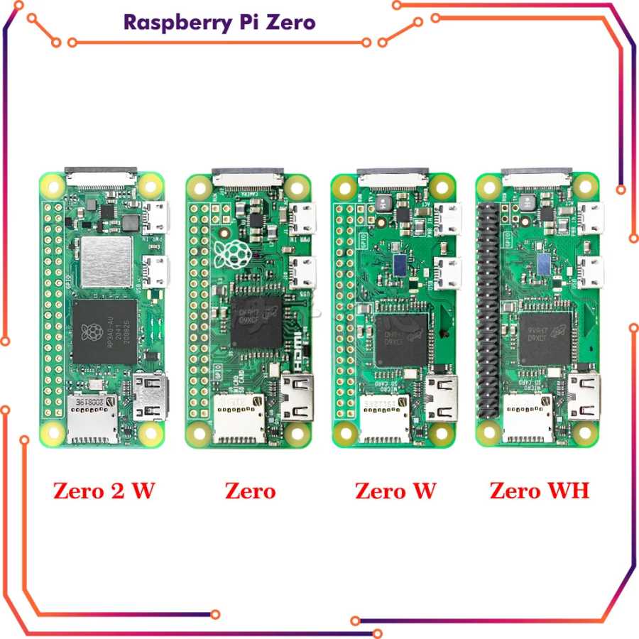 Raspberry Pi Zero 2 Вт / W / WH / 2WH WIFI Bluetooth-плата с процессором 1 ГГц 512 МБ ОЗУ Raspberry Pi Zero Версия 1.3 Компьютерные комплектующие