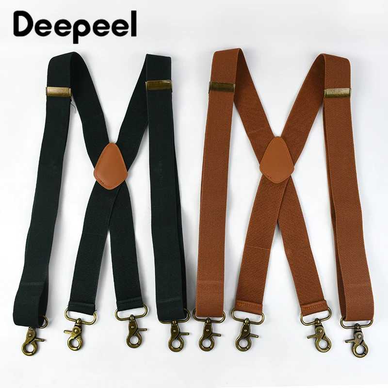 Deepeel 3,5*120 см мужские подтяжки для взрослых X-Type подтяжки 4 зажима крючки пряжки регулируемый ремень эластичный ремень подтяжки для мужских брюк Подтяжки/подтяжки и корректоры осанки