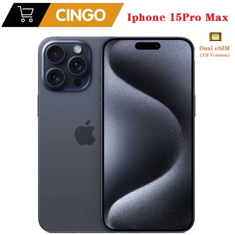 iPhone 15 Pro Max Dual eSIM 6,7 "Оригинальный LTPO Super Retina XDR OLED Face ID NFC A17Pro 8 ГБ 256/512 ГБ 5G Мобильный телефон Оригинальный 15 Б/У и восстановленные телефоны