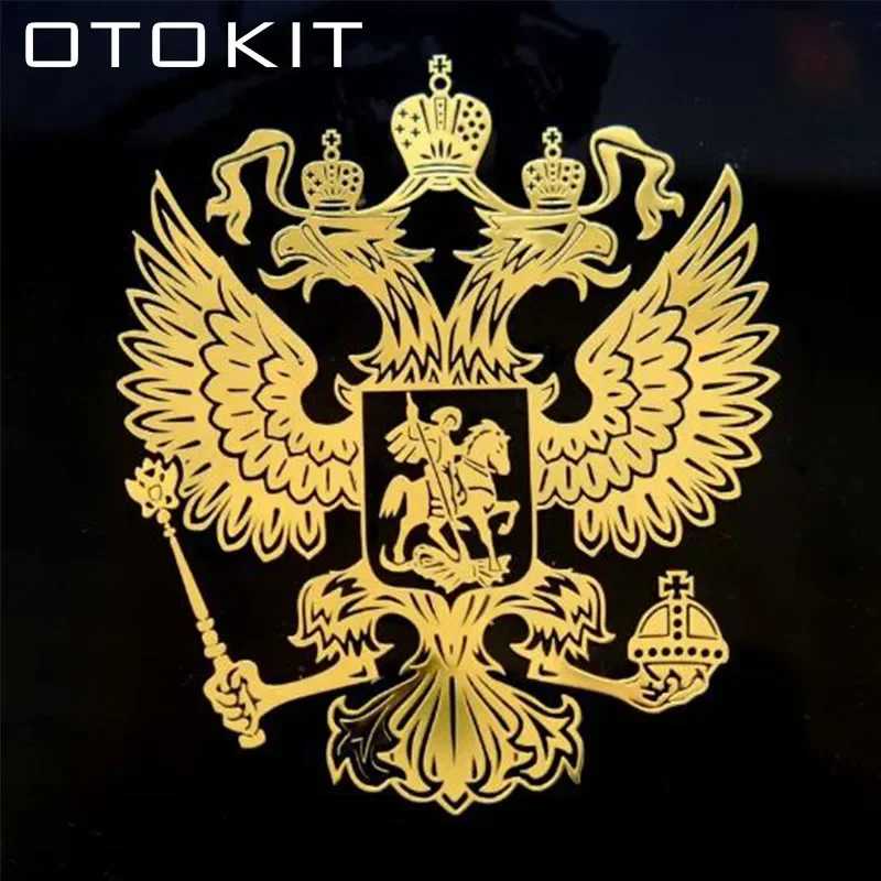 Герб России АЛЮМИНИЕВЫЕ наклейки на окна автомобиля, наклейки, русская Федерация, эмблема орла, Стайлинг автомобиля, наклейка для ноутбука, телефона Внешние аксессуары