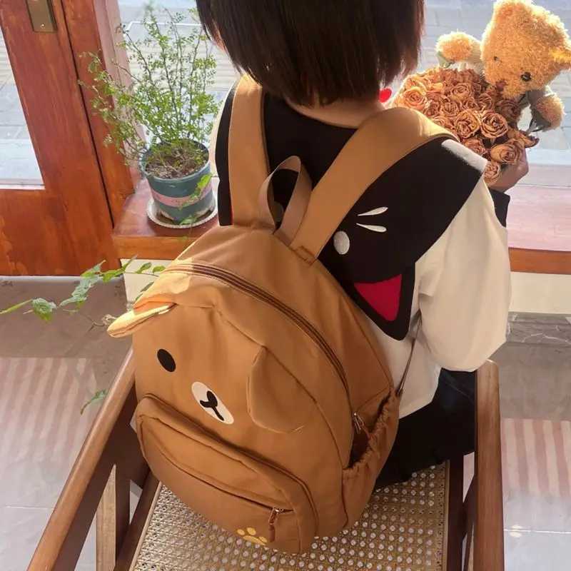 Фотография №5 товара Kawaii мультфильм медведь рюкзаки для женщин и девочек школьный портфель