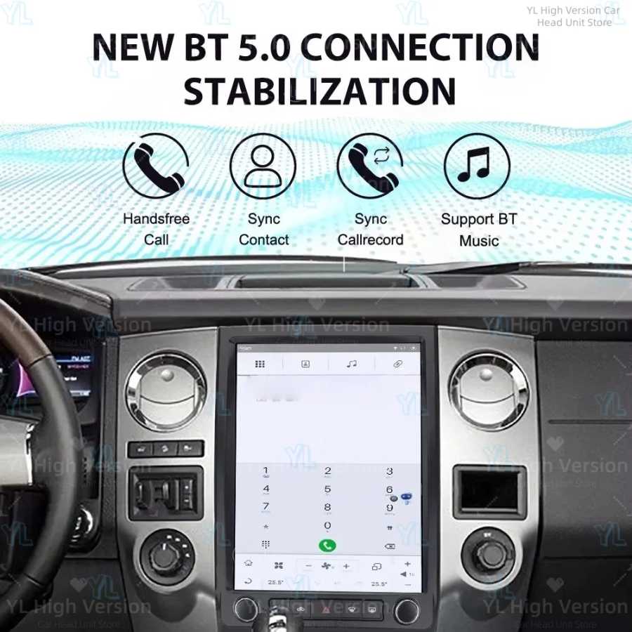 Фотография №5 товара 12.1-дюймовый автомобильный радиоприемник с Android Auto для Ford Expedition 2015,