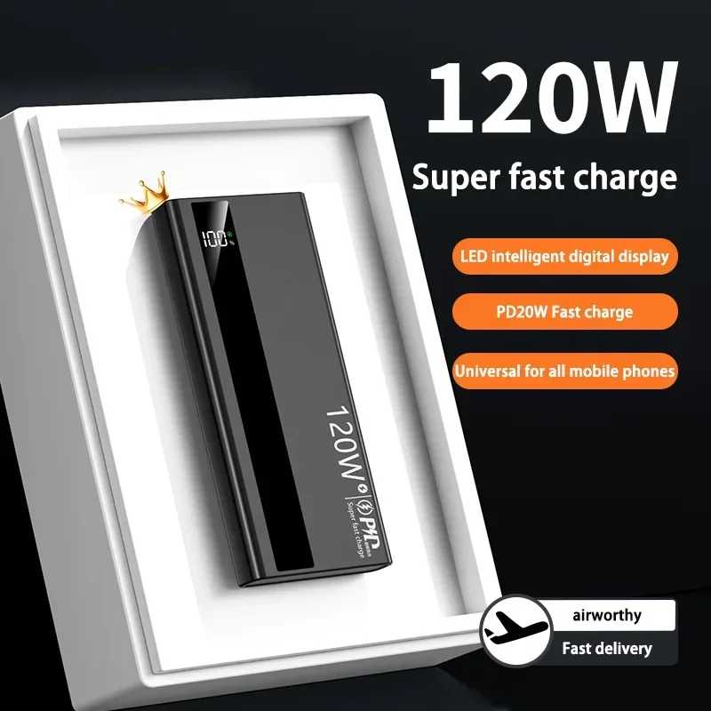 Фотография №1 товара Xiaomi 200000 мАч Power Bank высокой емкости 120 Вт сверхбыстрая