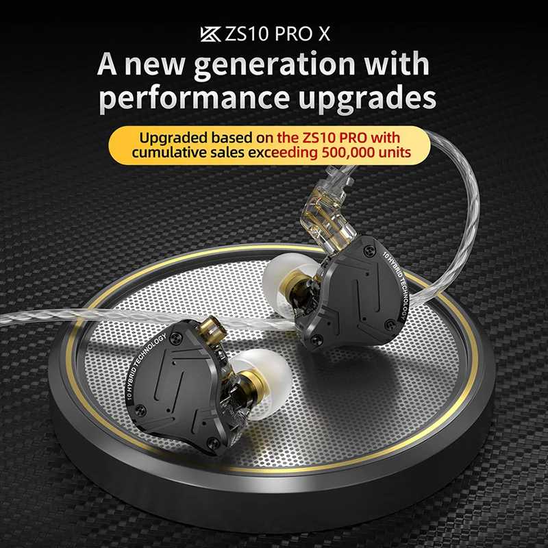 KZ ZS10 PRO X HIFI Bass Металлические гибридные наушники-вкладыши Спортивная гарнитура с шумоподавлением KZ ZSN PRO AS16 PRO AS12 ZSX ZEX 