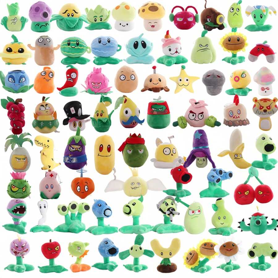 72 стилей плюшевых игрушек Plants VS Zombies, 15-20 см, мультяшные куклы: Горохострел, Вишня, Грецкий орех, Подсолнух, Скваш, Сплит-Горох. Подарок для детей. Мягкие игрушки