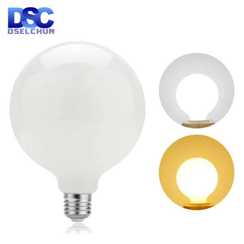 Лампа из молочного стекла E27 5W Edison LED Light Bulb A60 ST64 G80 G95 G125 110V 220V Globe Ball Bulb Холодный/Теплый белый Lampada LED Lamp Лампочки и световые трубки