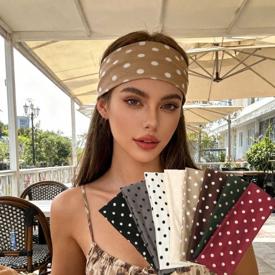 Фотография №1 товара Y2K Ретро Boho Breeze Wind Dot Эластичные женские повязки для