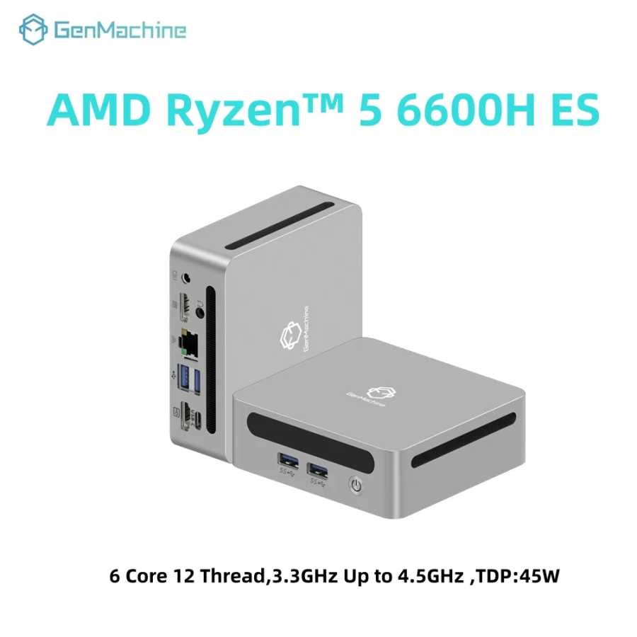 Фотография №1 товара GenMachine AMD Ryzen 5 6600H ES 4,5 ГГц 45 Вт