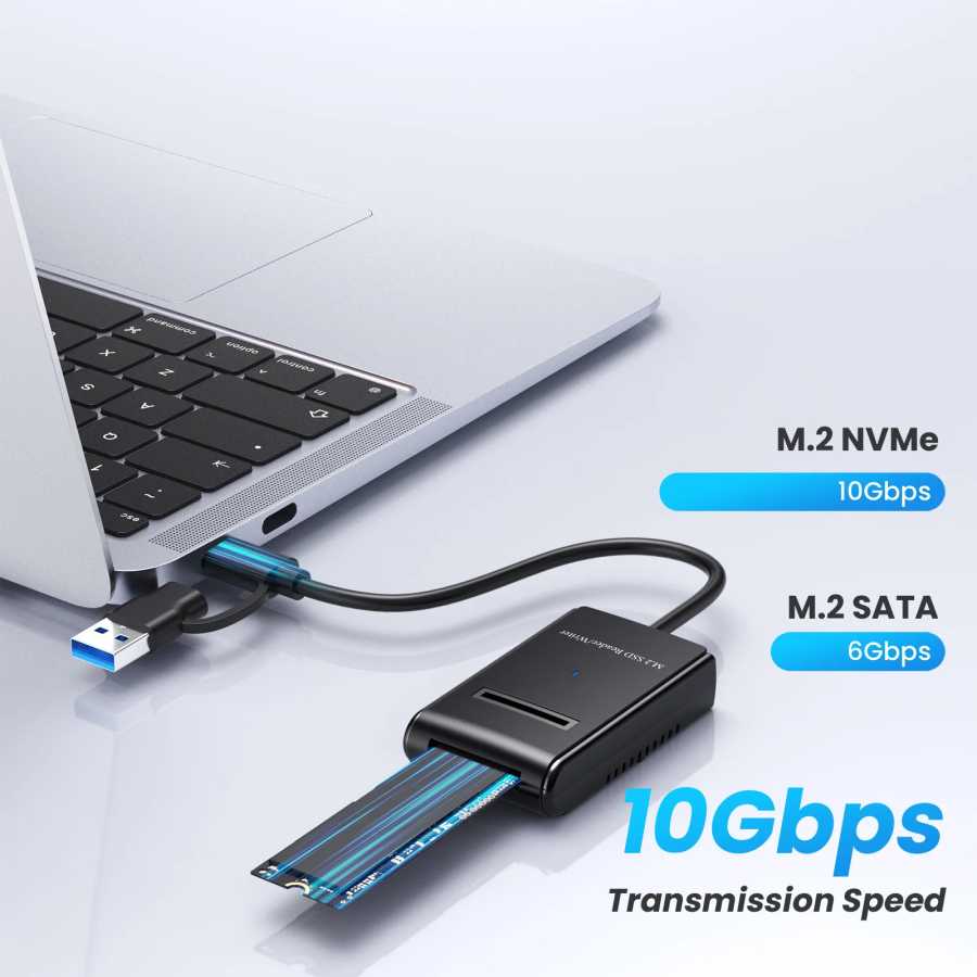 Фотография №2 товара Кабель-адаптер UTHAI Type-C для M.2 NVMe SSD, USB 3.2 Gen2,