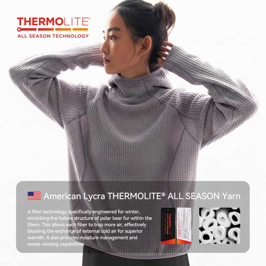 Фотография №4 товара Thermolite&reg; Толстовка с капюшоном: зима 2025: легкая и теплая толстовка