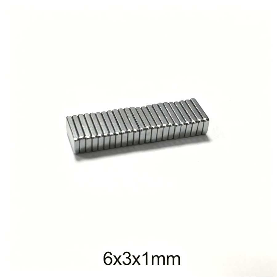 Мощные магниты 6x3x1 мм, листовой постоянный магнит 6x3x1 мм, тонкий неодимовый магнит 6*3*1 мм, суперсильный магнит 6*3*1 мм Крепеж и скобяные изделия