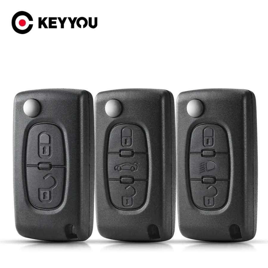 KEYYOU для Citroen C2 C3 C4 C5 Berlingo Xsara Picasso для Peugeot 306 407 807 CE0523 CE0536 2/3/4BNT откидной корпус дистанционного ключа автомобиля Стартеры