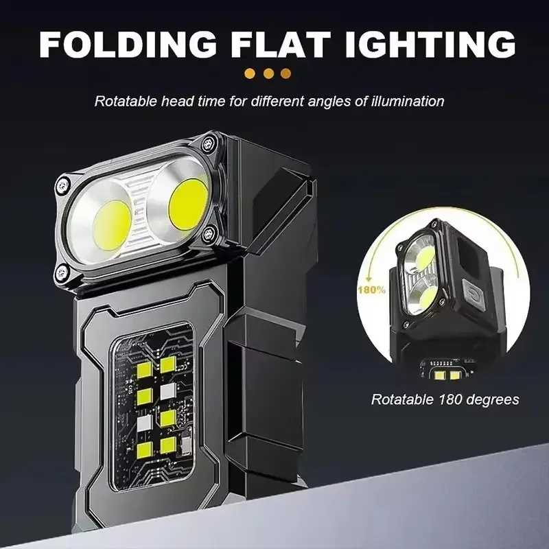 Фотография №3 товара Тактический портативный рабочий фонарь EDC, мини-фонарик LED, инструмент для кемпинга